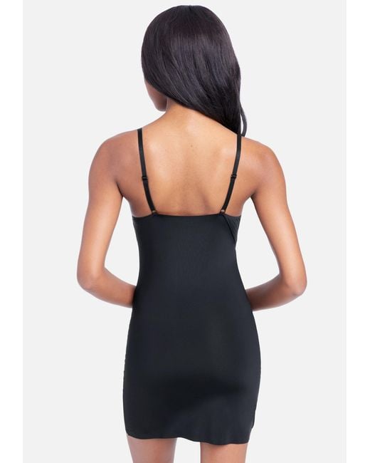 Bebe Synthetic Sleeveless Slip Dress In Black Lyst Bebe Synthetic Sleeveless Slip Dress In Black Lyst