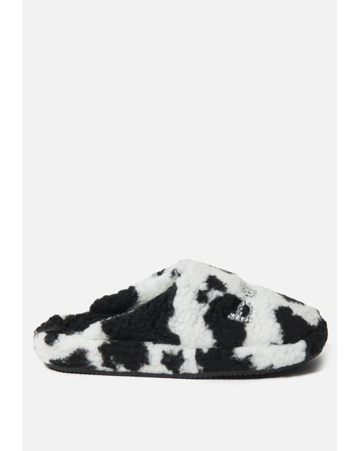 Bebe Molly Faux Fur Slipper Shoe In Black Cow Black Lyst Bebe Molly Faux Fur Slipper Shoe In Black Cow Black Lyst