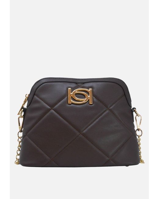 Bebe Gio Dome Crossbody In Chocolate Brown Lyst Bebe Gio Dome Crossbody In Chocolate Brown Lyst
