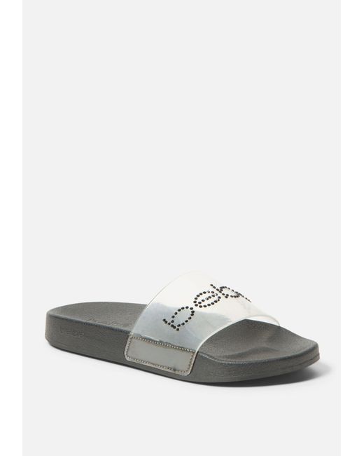 bebe black slides