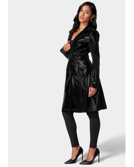 Bebe black deals trench coat