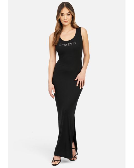 bebe logo maxi dress