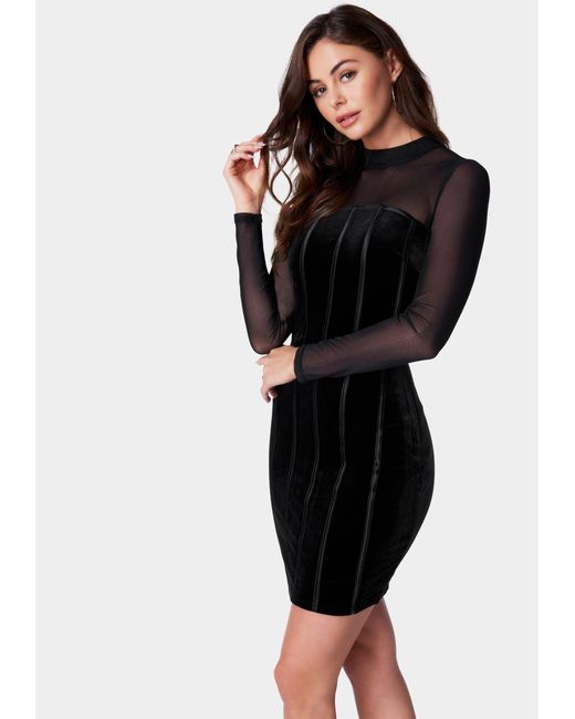Bebe black cheap bodycon dress