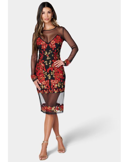 Bebe embroidered dress sale
