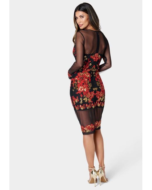Bebe embroidered dress cheap