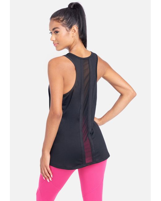 Bebe Performance Logo Tank Top In Black Lyst