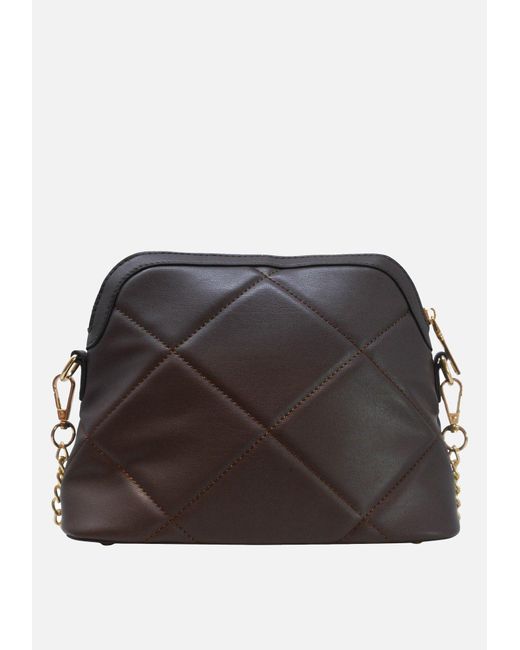 Bebe Gio Dome Crossbody In Chocolate Brown Lyst Bebe Gio Dome Crossbody In Chocolate Brown Lyst