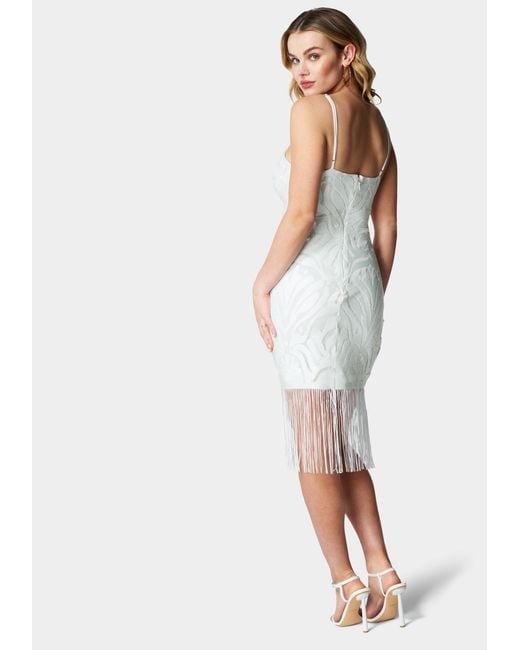 Bebe outlet fringe dress