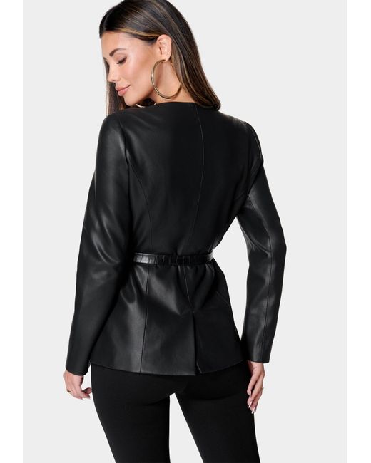 Bebe black on sale leather jacket