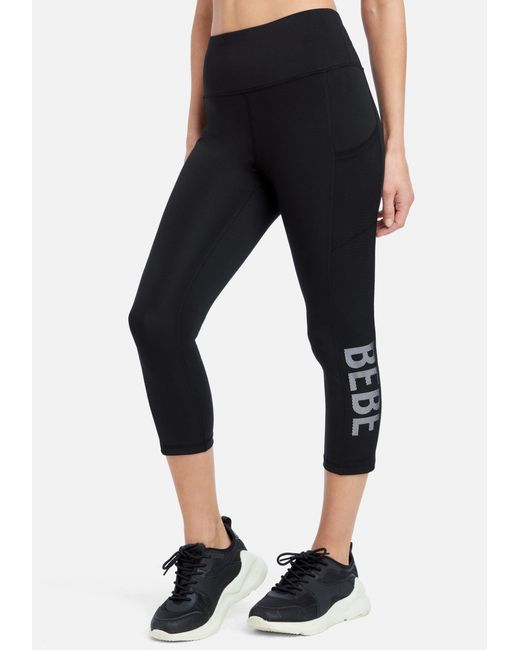 Bebe Synthetic Sport Net Mesh Capri Legging In Black Lyst Bebe Synthetic Sport Net Mesh Capri Legging In Black Lyst