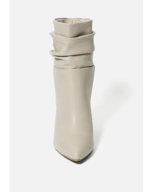 Bebe Synthetic Savita Slouch Booties In Taupe Natural Lyst Bebe Synthetic Savita Slouch Booties In Taupe Natural Lyst