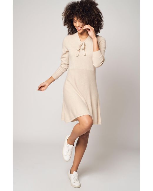Bellemere New York Natural Cashmere Bow Dress
