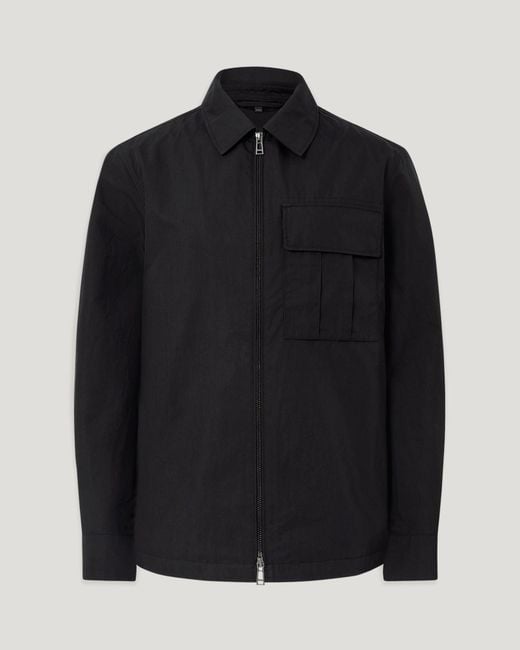 Belstaff Black Men's Cargo Overshirt Compact Technical Cotton for men