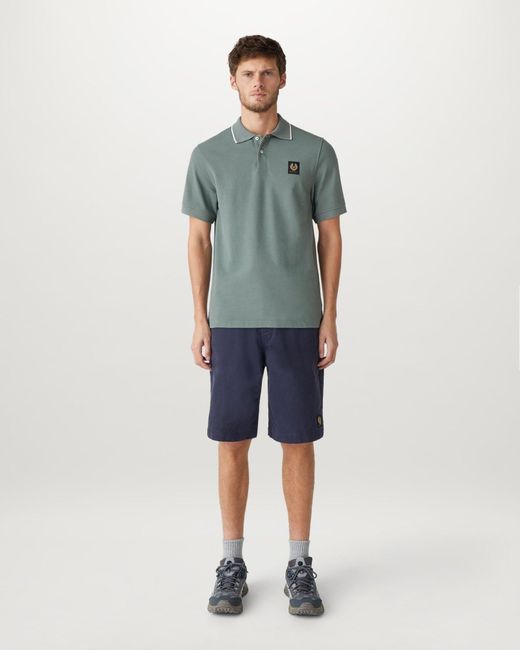 Belstaff Green Tipped Polo for men