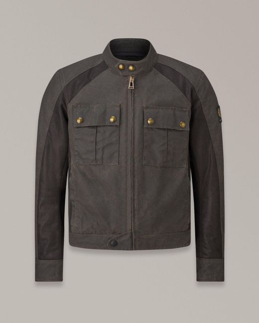 Belstaff Gray Temple Motorcycle Jacket for men
