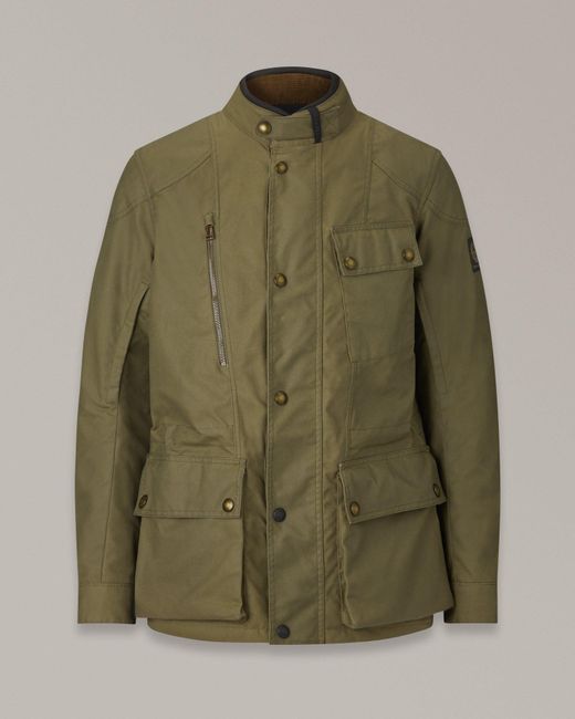 Belstaff Green Waymaster Motorcycle Waxed Cotton Jacket for men
