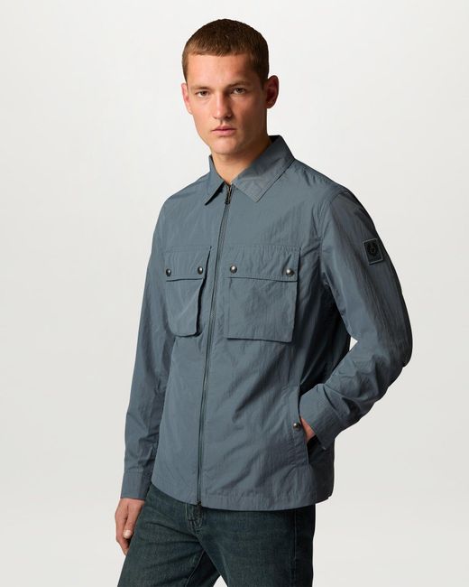 Belstaff Blue Men's Tourer Overshirt Alpha Nylon for men