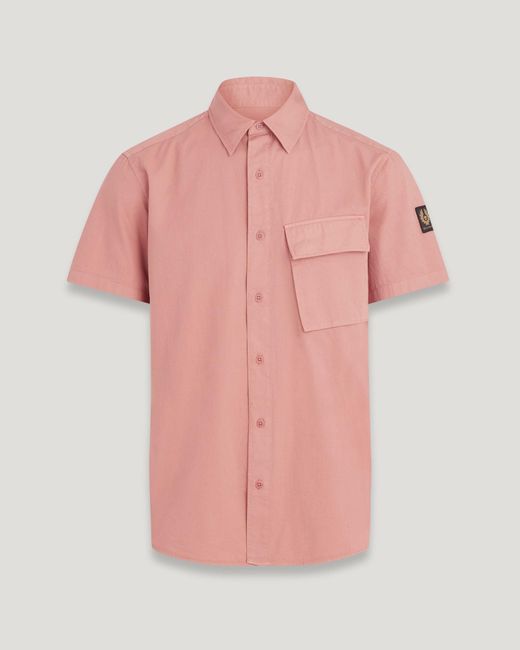 Belstaff Pink Scale Short Sleeve Shirt for men