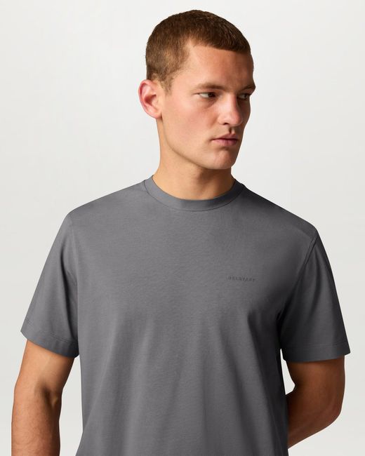 Belstaff Gray Men's Alloy T-shirt Cotton Jersey for men