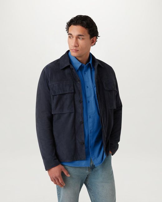 Belstaff Blue Men's Scale Shirt Garment Dye Cotton for men