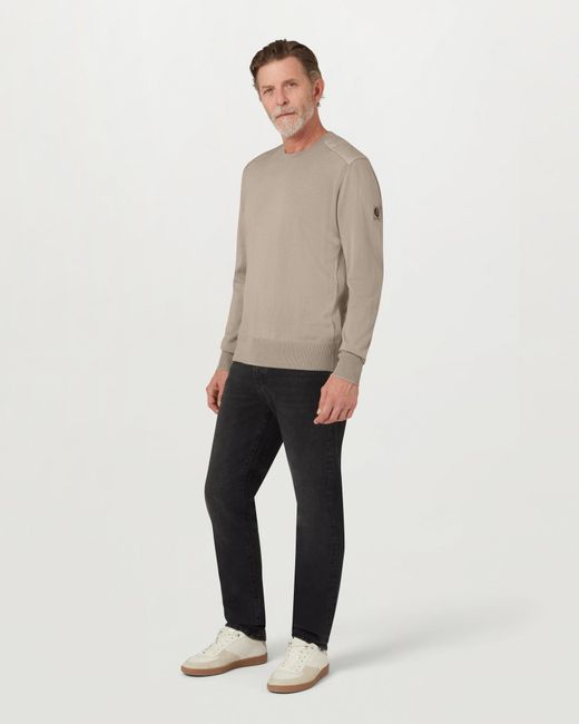 Belstaff Natural Men's Kerrigan Crewneck Jumper Merino Wool for men