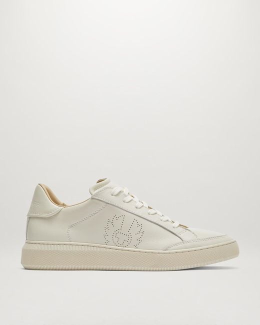 Sneakers low-top track smooth leather di Belstaff in Natural da Uomo