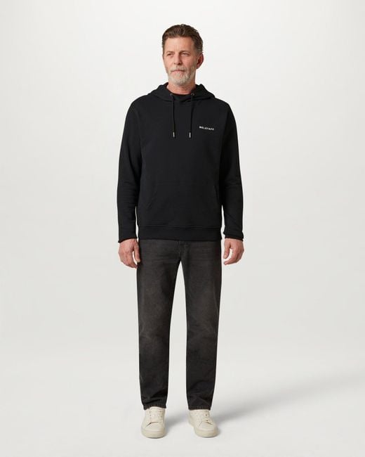 Belstaff Black Men's Border Hoodie Cotton Fleece for men