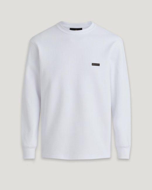 Belstaff White Tarn Long Sleeved Sweatshirt for men
