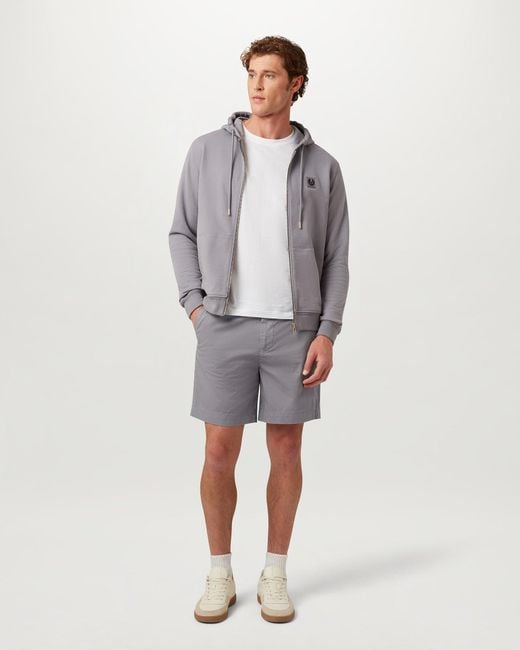 Belstaff Gray Men's Rally Short Garment Dye Cotton for men