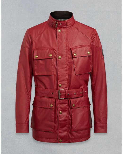Belstaff Red Trialmaster Waxed Jacket for men