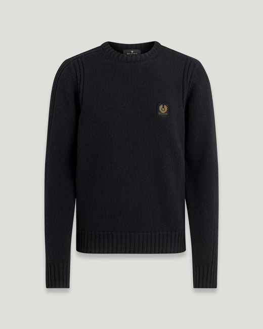 Belstaff Blue Men's Watch Crewneck Jumper Lambswool for men