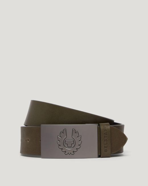 Belstaff Brown Unisex Phoenix Buckle Belt Calf Leather