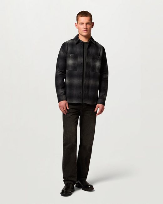 Belstaff Black Men's Outpost Shirt Brushed Cotton Flannel for men