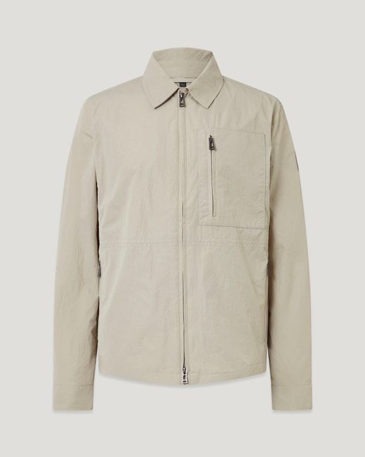 Belstaff Natural Men's Grid Overshirt Alpha Nylon for men