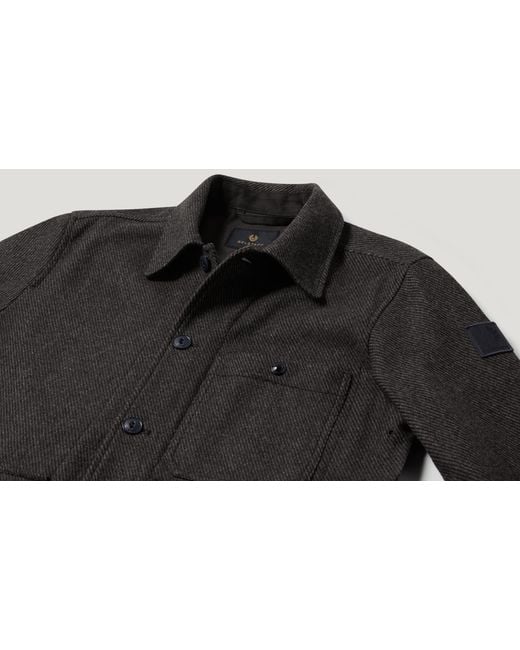 Belstaff Black Men's Trail Overshirt Lambswool for men