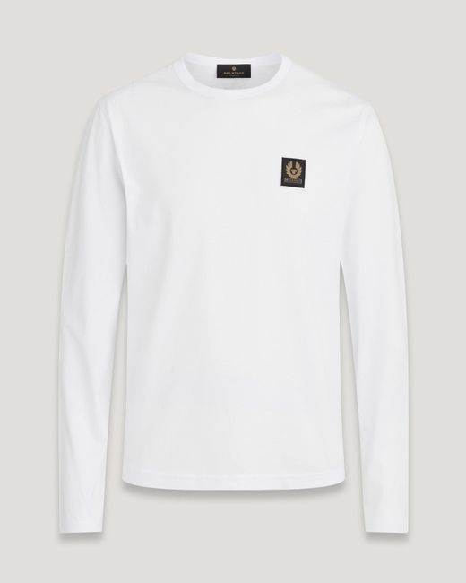 Belstaff White Long Sleeved T-shirt for men