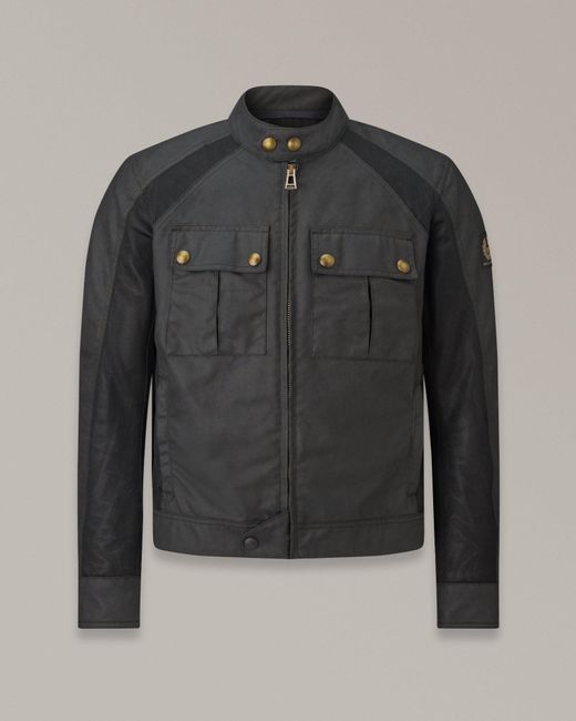 Chaqueta de algodón encerado temple Belstaff de hombre de color Gray