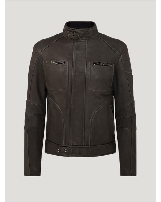 Belstaff Black Weybridge Jacket Lander Leather Size Us 42 for men