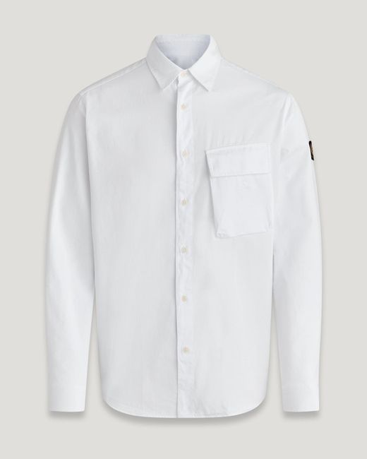 Camisa scale Belstaff de hombre de color Blanco | Lyst