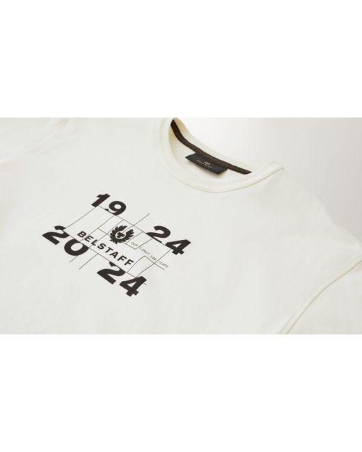 Belstaff White Centenary Logo T-shirt for men