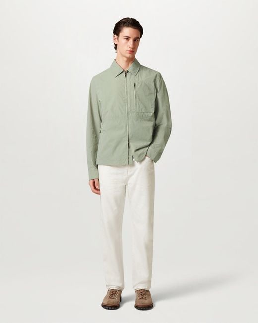 Belstaff Green Men's Grid Overshirt Alpha Nylon for men