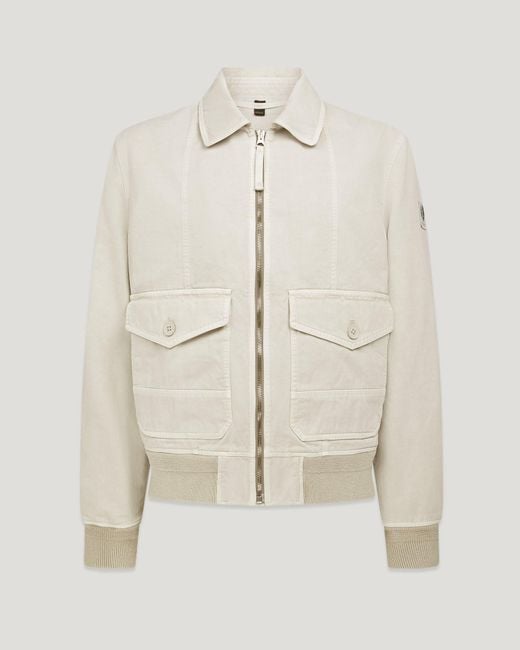 Belstaff Natural Chartsman Jacket Cotton Sateen for men