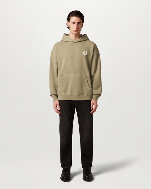 Belstaff Natural Men's Competition Hoodie Heavyweight Cotton Fleece for men