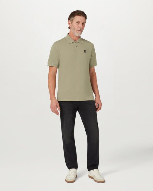 Belstaff Green Men's Polo Cotton Pique for men