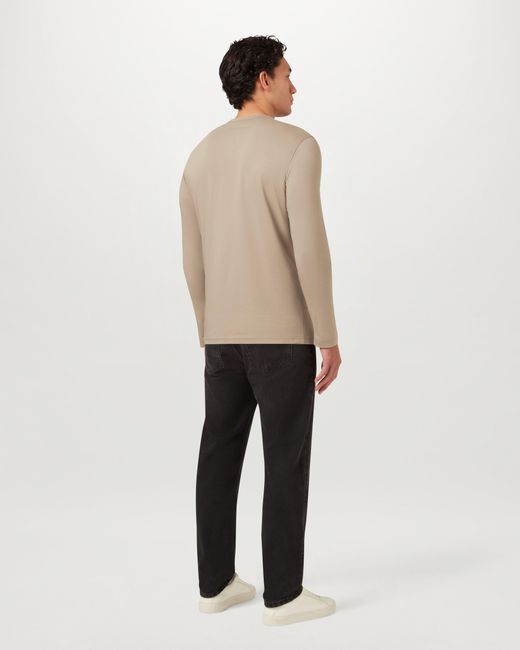 Belstaff Natural Men's Long Sleeved T-shirt Cotton Jersey for men