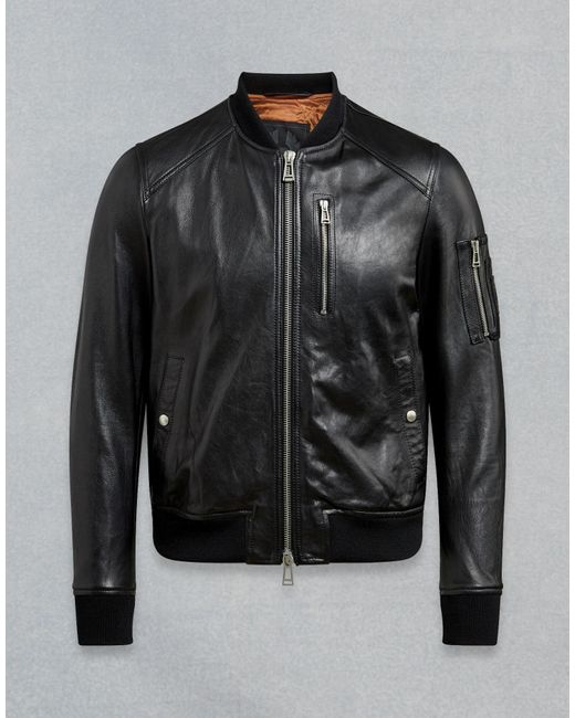 Belstaff Black Clenshaw Leather Jacket for men