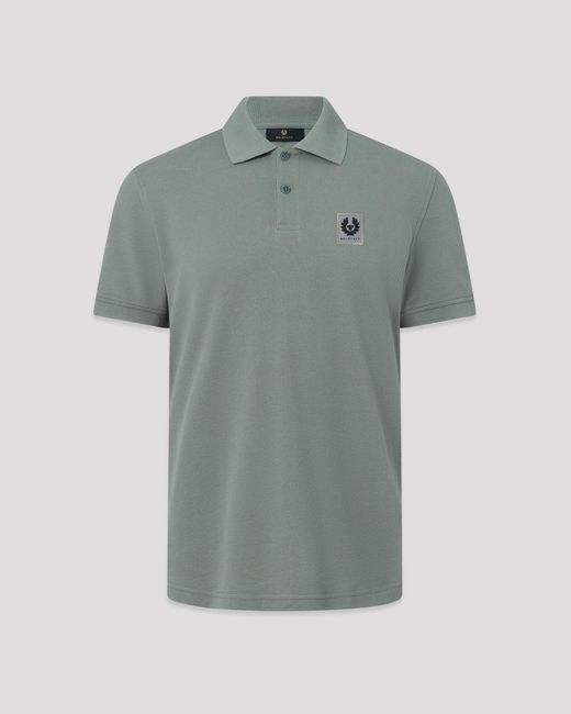 Belstaff Green Men's Polo Cotton Pique for men