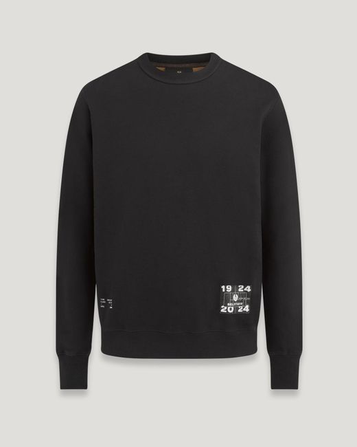 Belstaff Black Centenary Applique Label Sweatshirt for men