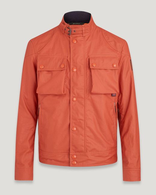 Belstaff Orange Tonal Racemaster Jacket for men