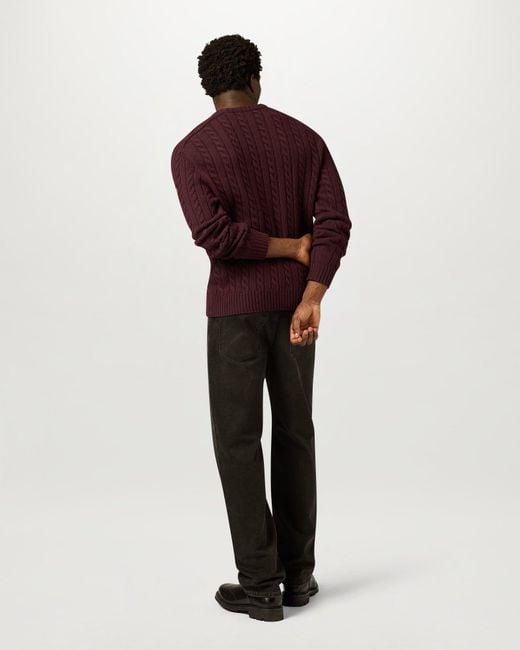 Belstaff Red Men's Westport Crew Neck Wool Cotton Blend for men